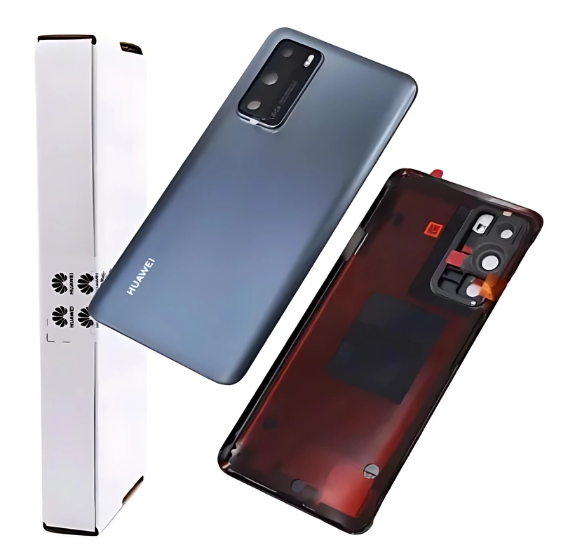 For Huawei P40 - Replacement Battery Cover , Rear Panel With Camera Lens - Silver Frost - Service Pack - 02353MGF
