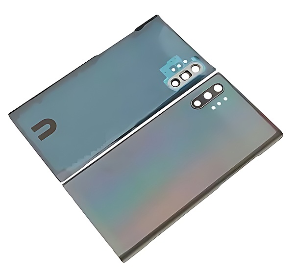 For Samsung Galaxy Note 10 Plus , N975 , N976 - Replacement Battery Cover , Rear Panel With Camera Lens - Silver