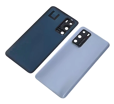 For Huawei P40 - Replacement Battery Cover , Rear Panel With Camera Lens - Silver
