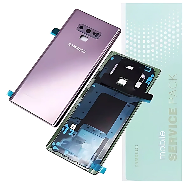 For Samsung Note 9 , N960 - Replacement Battery Cover , Rear Panel With Camera Lens - Lavender Purple - Service Pack - GH82 - 16917E