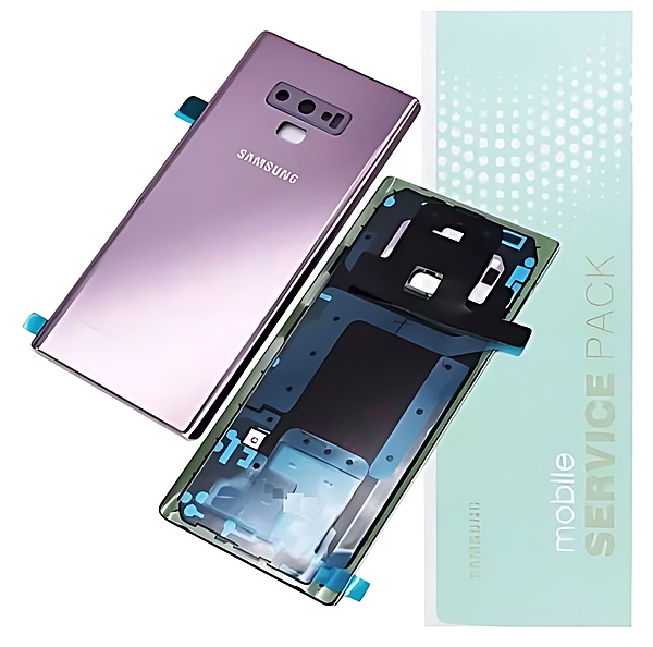 For Samsung Note 9 , N960 - Replacement Battery Cover , Rear Panel With Camera Lens - Lavender Purple - Service Pack - GH82 - 16917E