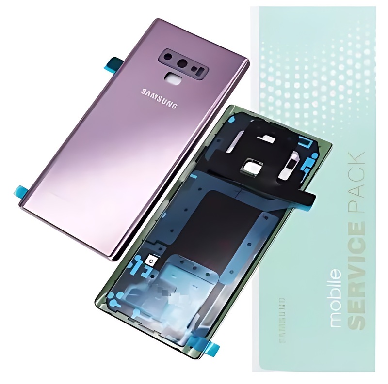 For Samsung Note 9 , N960 - Replacement Battery Cover , Rear Panel With Camera Lens - Lavender Purple - Service Pack - GH82 - 16917E