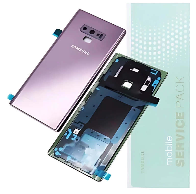 For Samsung Note 9 , N960 - Replacement Battery Cover , Rear Panel With Camera Lens - Lavender Purple - Service Pack - GH82 - 16917E
