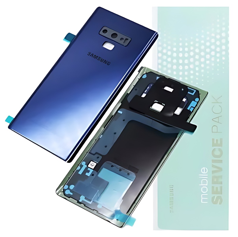 For Samsung Note 9 , N960 - Replacement Battery Cover , Rear Panel With Camera Lens - Ocean Blue - Service Pack - GH82 - 16923B