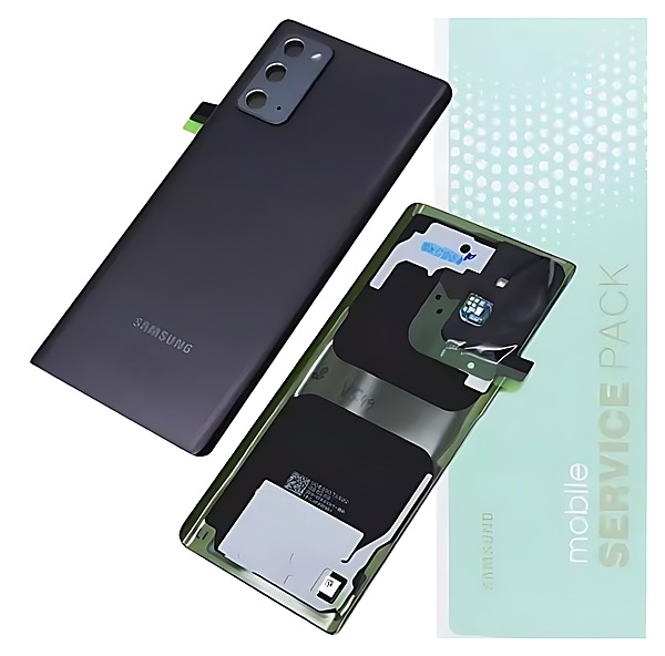 For Samsung Note 20 5G , N981 - Replacement Battery Cover , Rear Panel With Camera Lens - Mystic Grey - Service Pack - GH82 - 23299A
