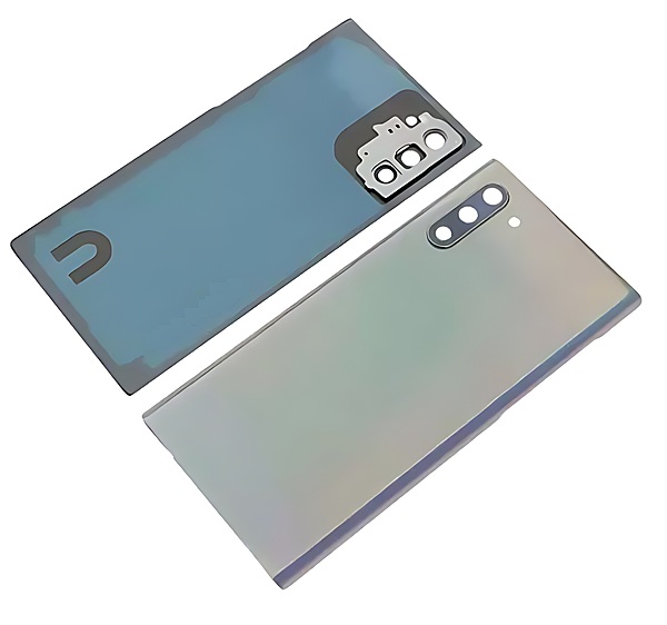 For Samsung Galaxy Note 10 , N970 - Replacement Battery Cover , Rear Panel With Camera Lens - Silver