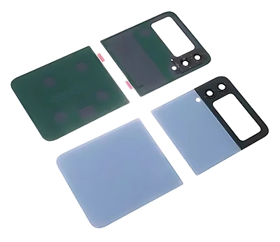 For Samsung Galaxy Z Flip4 , F721 - Replacement Battery Cover With Camera Lens & Adhesive - Blue