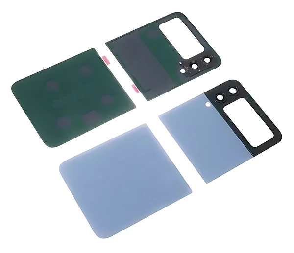 For Samsung Galaxy Z Flip4 , F721 - Replacement Battery Cover With Camera Lens & Adhesive - Blue
