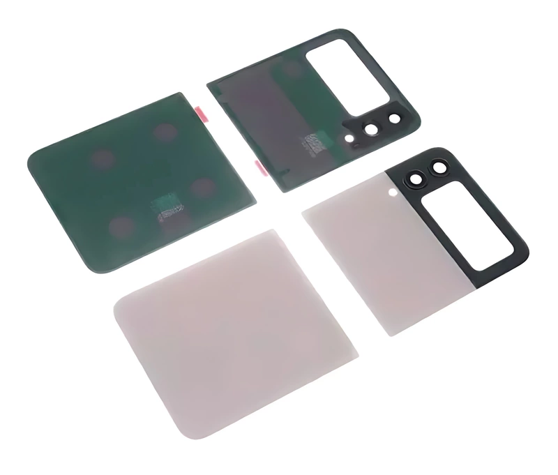 For Samsung Galaxy Z Flip4 , F721 - Replacement Battery Cover With Camera Lens & Adhesive - Pink Gold