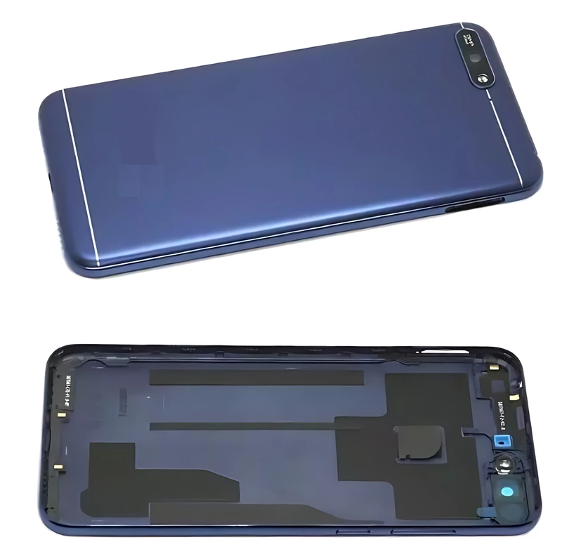 Genuine Huawei Y6 Prime 2018 - Replacement Battery Cover With Camera Lens & Buttons - Blue - Original