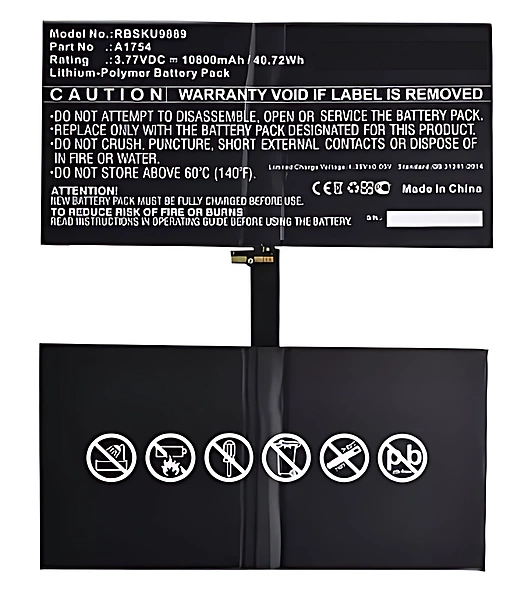 For iPad Pro 12.9 2nd Gen (2017) - Replacement Battery - A1754 - 10800mAh