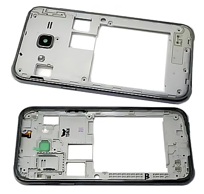 For Samsung J210 , J2 2016 - Replacement Bezel Surround With Lens - Silver