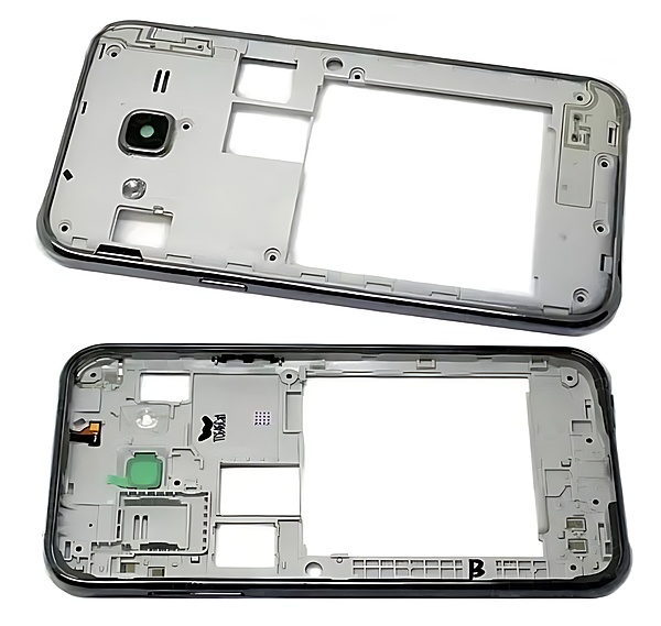 For Samsung J210 , J2 2016 - Replacement Bezel Surround With Lens - Silver