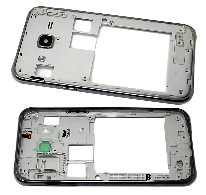 For Samsung J210 , J2 2016 - Replacement Bezel Surround With Lens - Silver