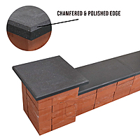 Black Basalt Pier Caps 3cm Black Basalt Pier Caps 3cm