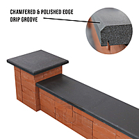 Black Basalt Pier Caps 3cm Black Basalt Pier Caps 3cm