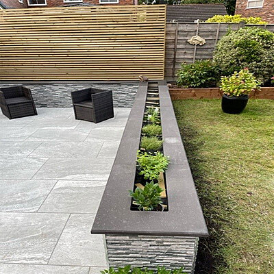 Black Stone Wall Coping