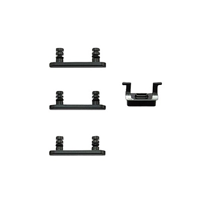 Apple iPhone 7 , 8 Plus - Replacement Buttons Set With Rubber Spacers - Black