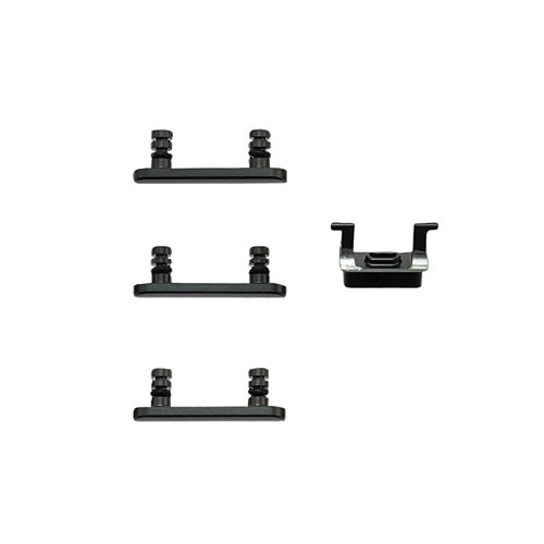 Apple iPhone 7 , 8 Plus - Replacement Buttons Set With Rubber Spacers - Black