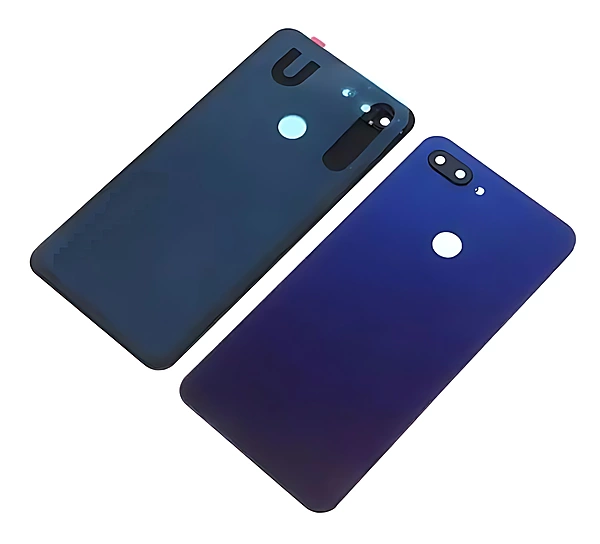 Xiaomi Mi 8 Lite - Replacement Battery Cover , Rear Panel With Camera Lens - Blue