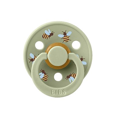 BIBS Pacifier Studio Colour 2 PACK Bumblebee Latex size 1 Mushroom Mix