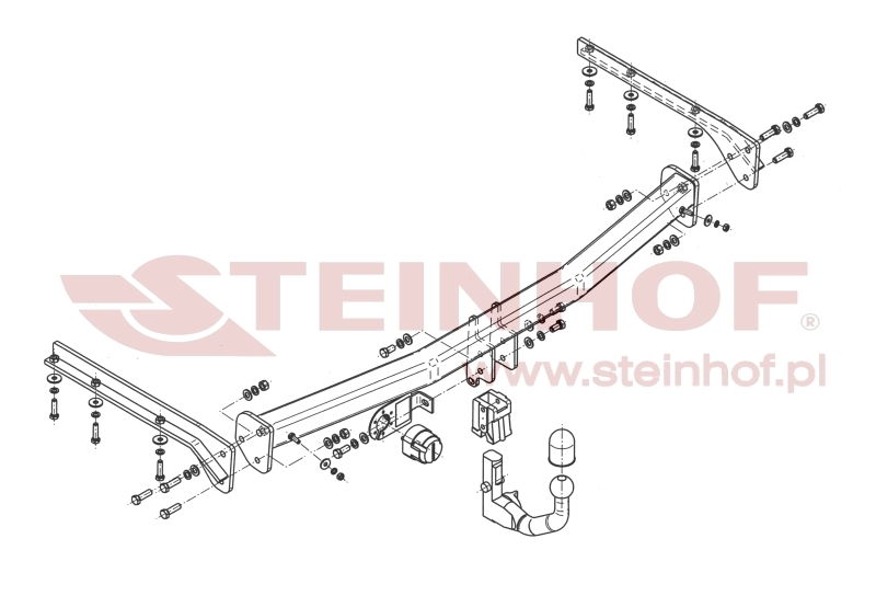 Chrysler Voyager (LWB) (Stow'n Go) Tow Bar (2005-2008) C-206