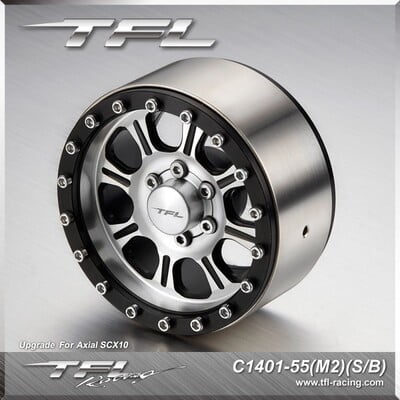 TFL 1.9 inch 8-Spoke H/Duty Wheel (Black/Silver) TFL 1.9 inch 8-Spoke H/Duty Wheel (Black/Silver)