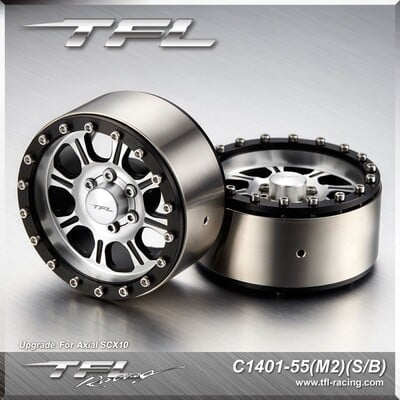 TFL 1.9 inch 8-Spoke H/Duty Wheel (Black/Silver) TFL 1.9 inch 8-Spoke H/Duty Wheel (Black/Silver)