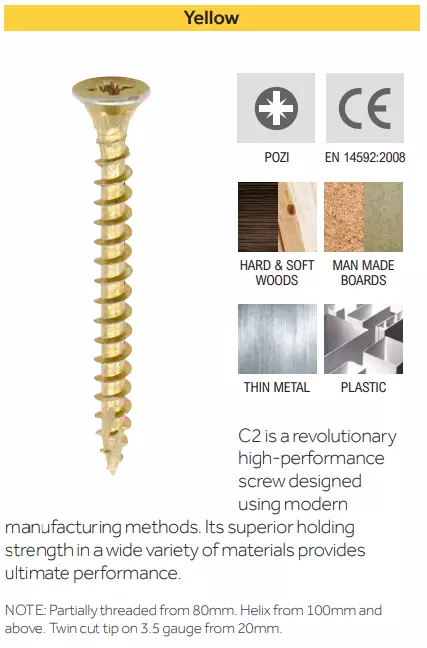 Timco C2 Strong-Fix Premium Woodscrews