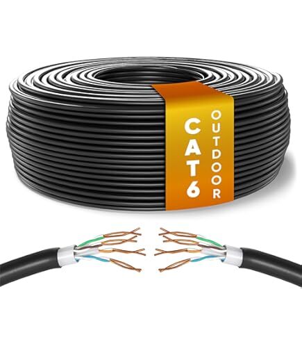 CAT6 UTP PE CABLE (Duct Grade - Outdoor) 305m DRUM (Black)