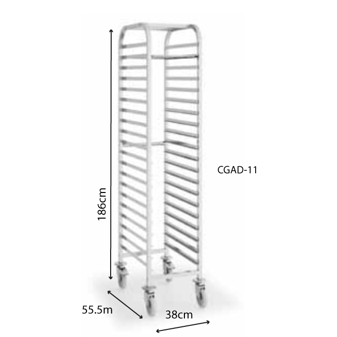 Carro Alto Gastronorm 1/1 Dim:440X615X1855 Desmont