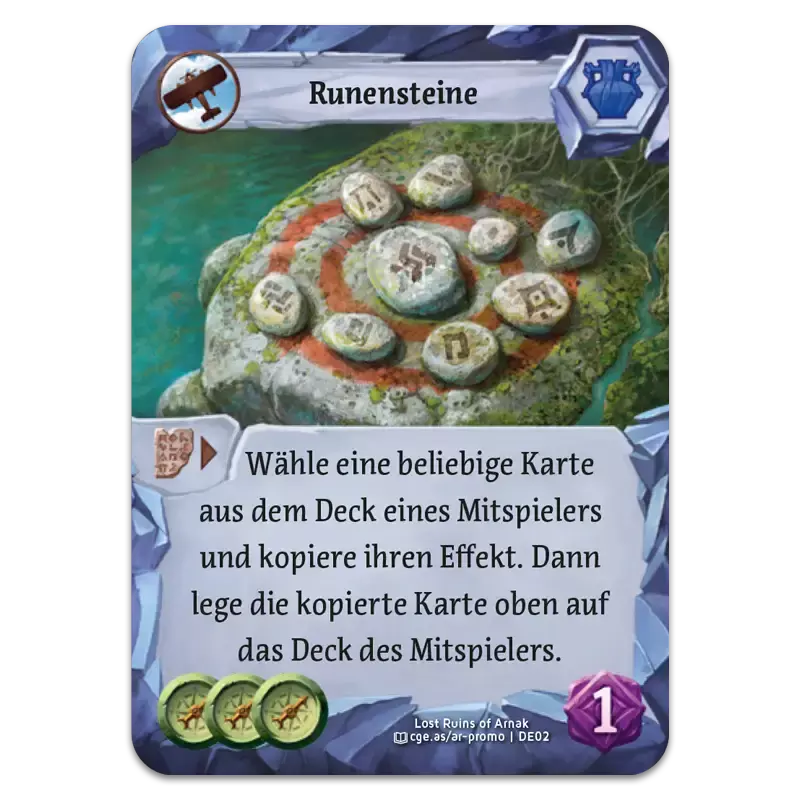 Die verlorenen Ruinen von Arnak Runenstein-Karte PROMO