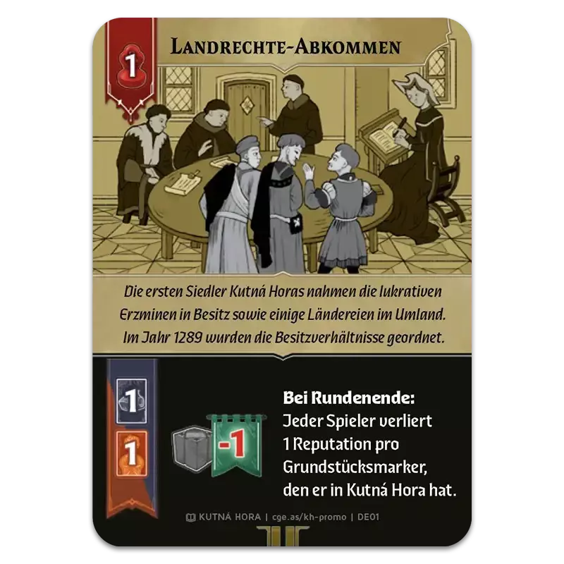 KUTNÁ HORA: Landrechte-Abkommen-Karte PROMO