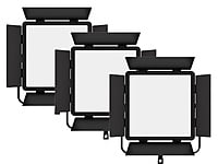 CL-60D 3KIT | Set of 3 x CL-60D | 1:1 60W 2000Lux Bi-color DMX SMD LED Panel Light(V-mount) with tripods and trolley case