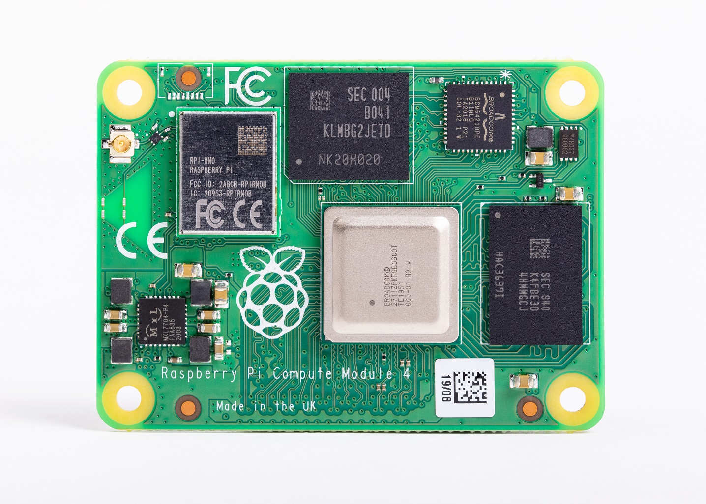 Raspberry Pi CM4 - CM4104064 - Wireless, 4GB RAM, 64GB TLC eMMC