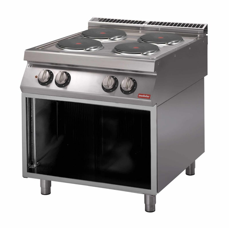 Cocina eléctrica de placa redonda y mueble abierto S.700 SV 78 PCE