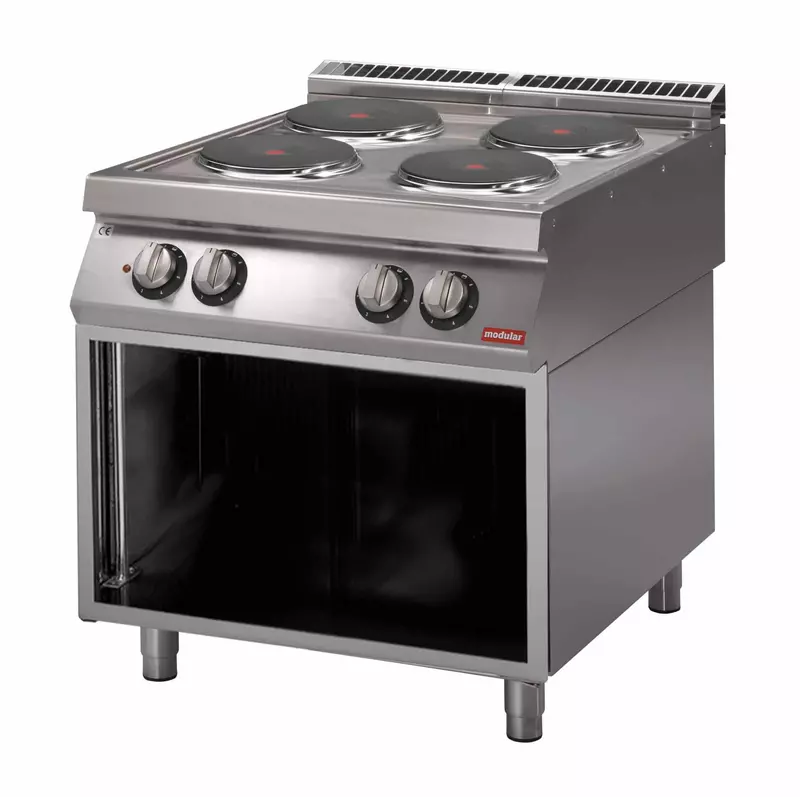 Cocina eléctrica de placa redonda y mueble abierto S.700 SV 78 PCE