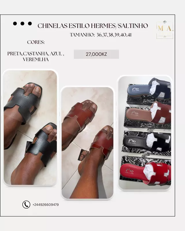 Chinelas Estilo Hermes-Saltinho
