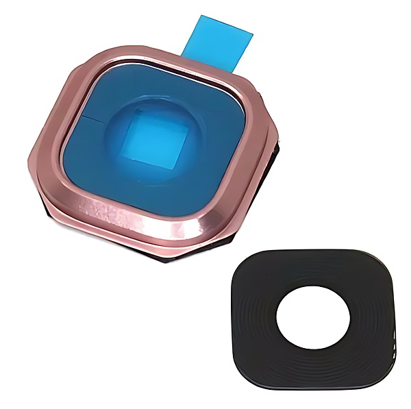 For Samsung Galaxy A7 2016 A710 - Replacement Camera Lens And Bracket With Adhesive - Pink