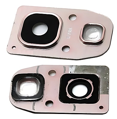 For Samsung Galaxy A7 2017 (A720) - Replacement Camera Lens With Bracket - Pink