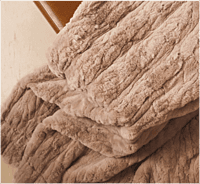 WARO par Plaids Cocooning - Plaid Fausse Fourrure Ecorce