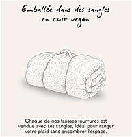 WARO par Plaids Cocooning - Plaid Fausse Fourrure Ecorce