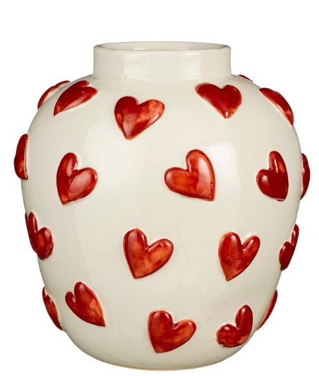 EDELMAN - Hearts vase blanc