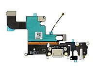 iPhone 6 - Replacement Dock Port Charging Flex Cable With Headphone Jack And Microphone - White