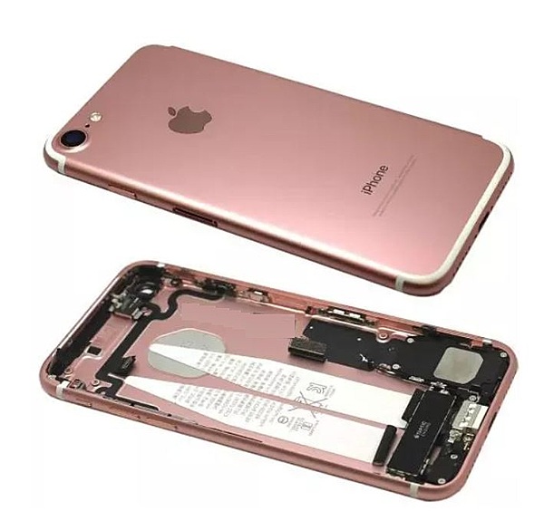 Genuine Apple iPhone 7 - Replacement Rear Housing Assembly With Components - Rose Gold - Grade B - Original