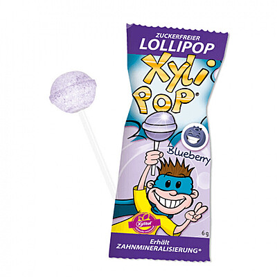 XyliPOP Lolli, arandano, caramelo con palo 6 g
