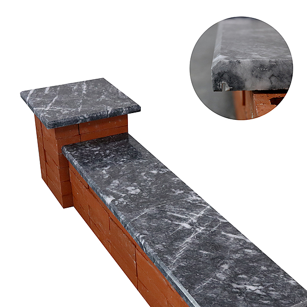 Dark Grey Marble Wall Coping