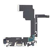 Genuine iPhone 15 Pro - Replacement Charging Port Flex Cable With Microphone - Original - Reclaimed - White Titanium