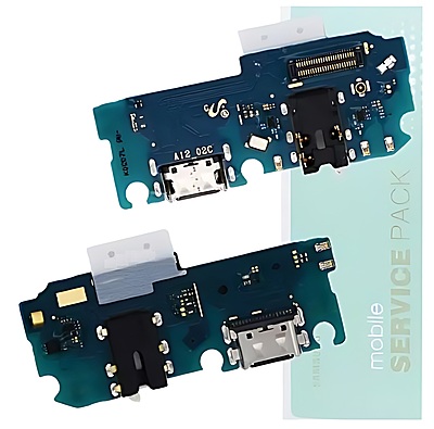 For Samsung A12 , A125 - Replacement Charging Port Board With Audio Socket - Service Pack - GH96 - 14044A