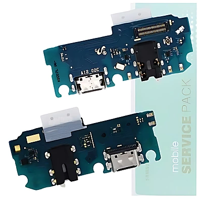 For Samsung A12 , A125 - Replacement Charging Port Board With Audio Socket - Service Pack - GH96 - 14044A